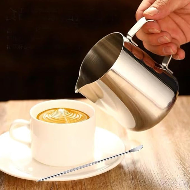 Stainless Steel Milk Frother Jug Silvery