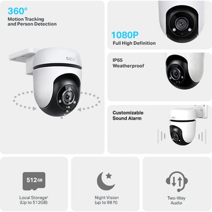 Tapo Outdoor Pan/Tilt Security WiFi Camera Fhd