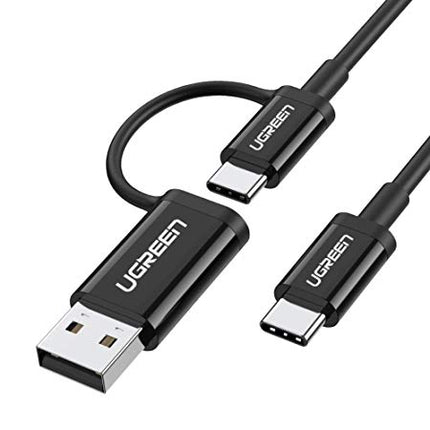 Ugreen Type C M To Type C M+Usb A M Data Cable Black 1M