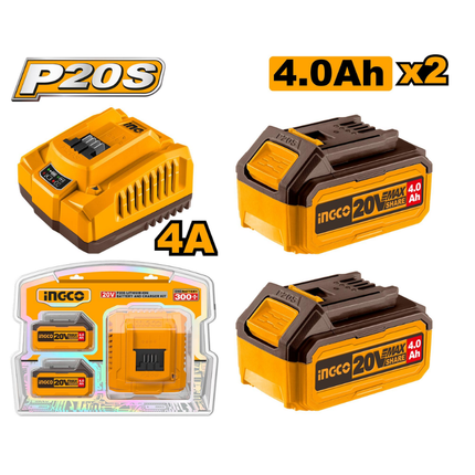 INGCO P20S LITHIUM-ION BATTERY AND CHARGER KIT