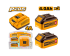 INGCO P20S LITHIUM-ION BATTERY AND CHARGER KIT
