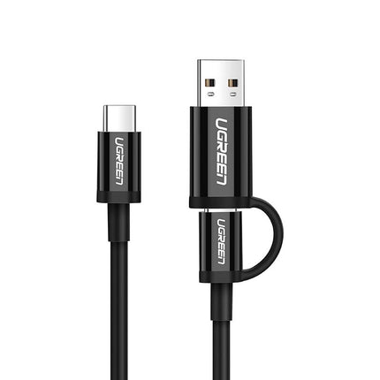 Ugreen Type C M To Type C M+Usb A M Data Cable Black 1M