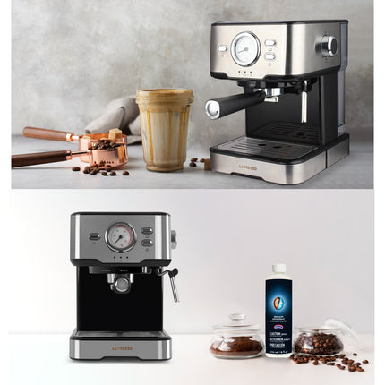 LePresso Dual Cup Barista Espresso Machine With Steamed Milk Frothing