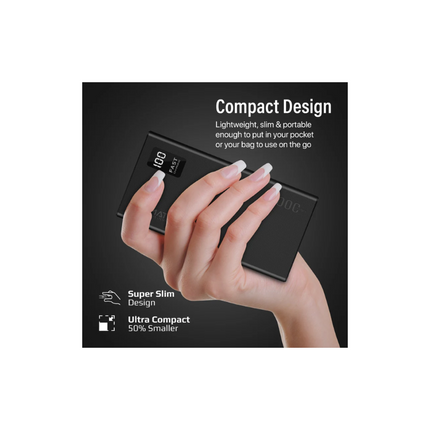 Promate iPhone 15 Portable Charger High-Capacity 20000Mah Slim Power Bank Dual USB Ports 10W Type-C Input/Output Port