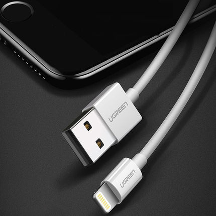 Ugreen Lightning To Usb Cable(Abs Case) White 1M