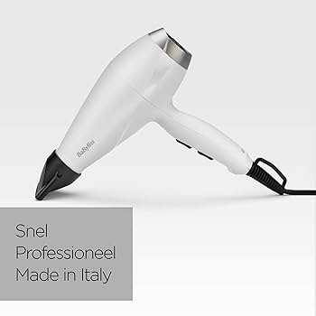 BABYLISS HAIR DRYER 2000W SPEED PRO WHITE