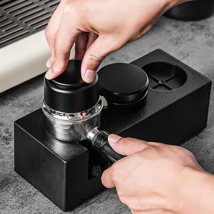 Coffee Station with 3 holes: Filter Tamper Holder Espresso Mat Stand Tamper Station Base Non Slip