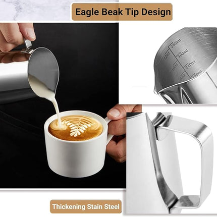 Stainless Steel Milk Frother Jug Silvery