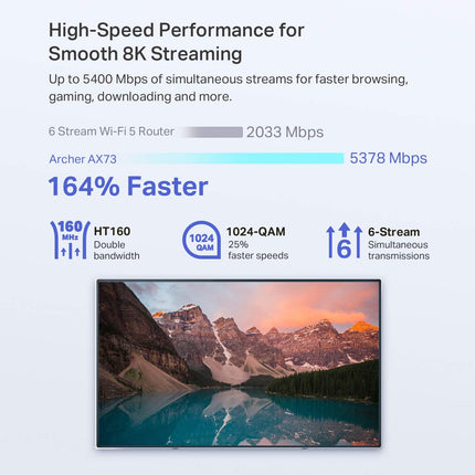 Tp-Link Dual Band Gigabit Wifi 6 Router Ax73
