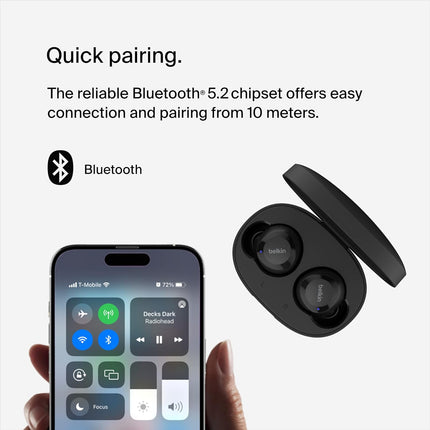 Belkin SoundForm Bolt True Wireless Earbuds Black