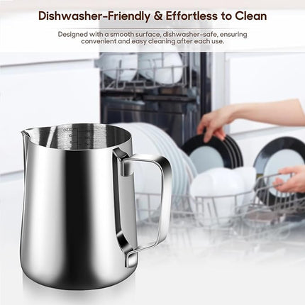 Stainless Steel Milk Frother Jug Silvery