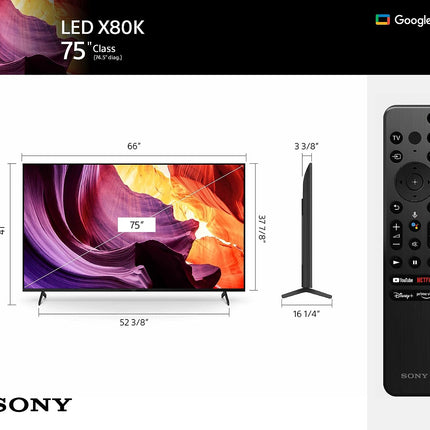 Sony Bravia 4K Hdr X80 Smart Television 75"