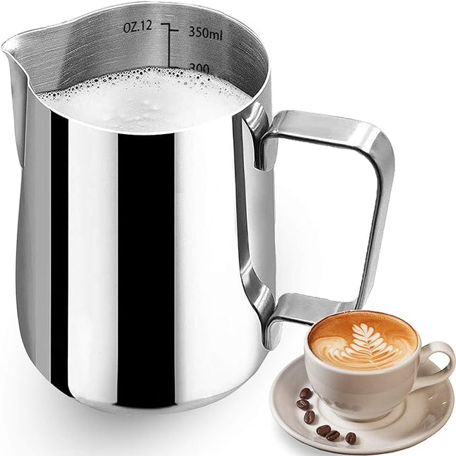 Stainless Steel Milk Frother Jug Silvery