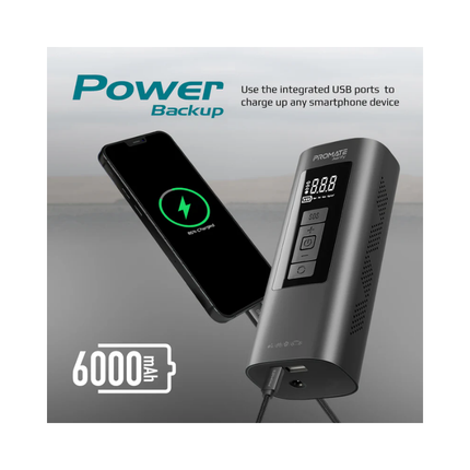 Promate Portable Air Compressor with Power Bank Aerify