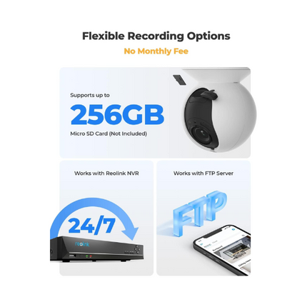 Reolink E1 Outdoor PoE 8MP 4K PTZ PoE Camera with Auto Tracking and Smart Detection