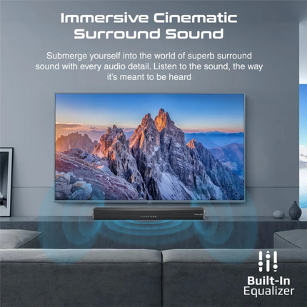 Promate 60W Ultra-Slim SoundBar with Built-in Subwoofer