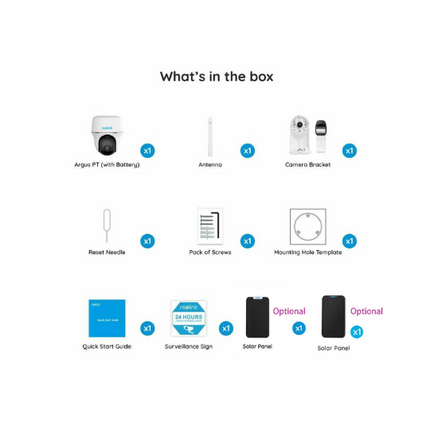 Reolink Argus PT 5MP Smart Pan-Tilt Battery WiFi Security Camera