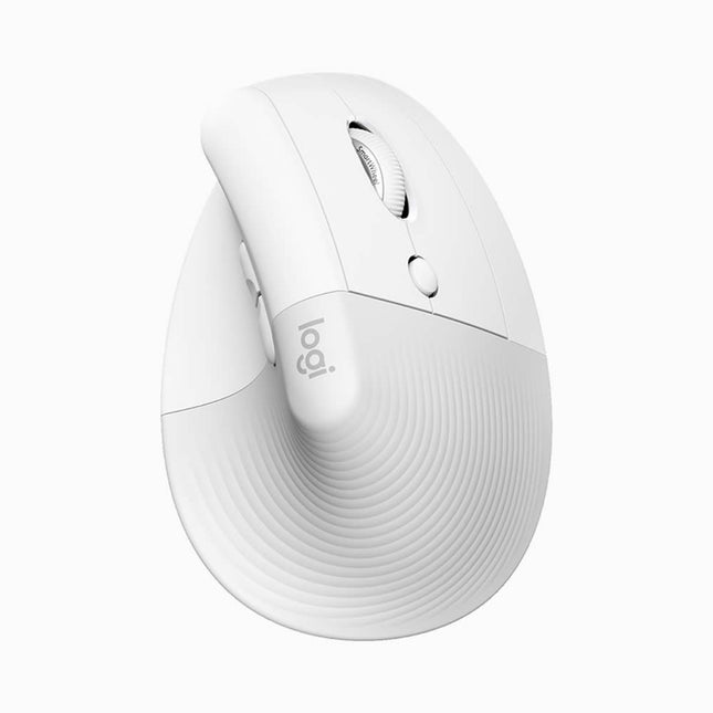 Logitech Wireless Lift Vertical Ergonomic Mouse White