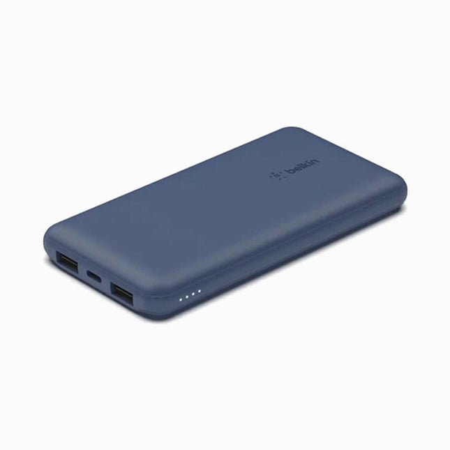 Belkin BoostCharge 3-Port Power Bank 10K Blue