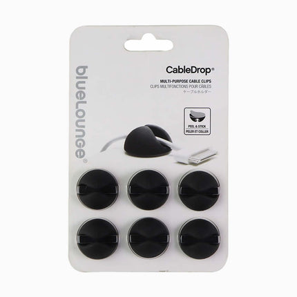 Bluelounge CableDrop - Black Color (6 packs)