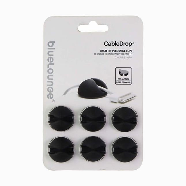 Bluelounge CableDrop - Black Color (6 packs)