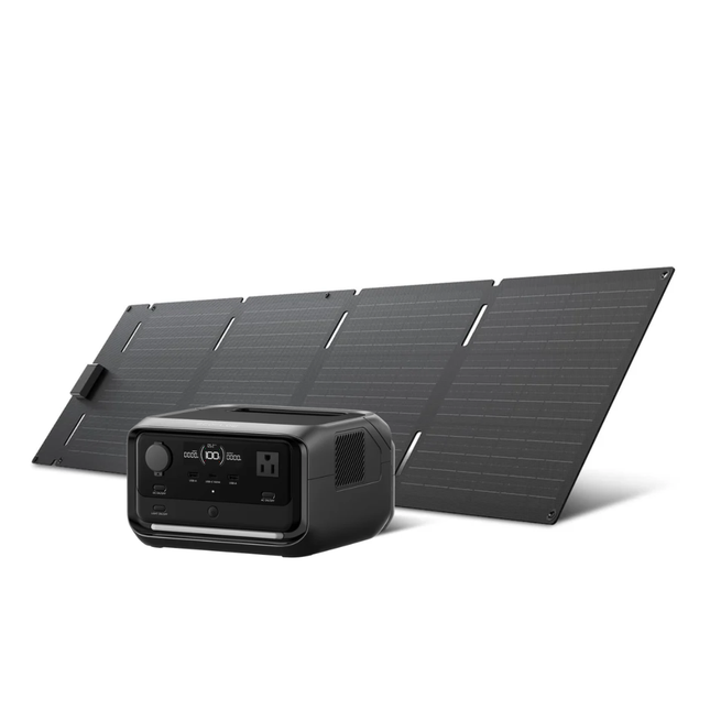 ECOFLOW RIVER 3 PLUS SOLAR GENERATOR + 60W PORTABLE SOLAR PANEL