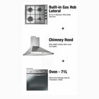 Candy Chimney Hood 60cm + Oven 71L + Gas Hob