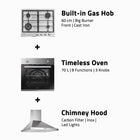 Candy Built In Hob + Oven 70L + Chimney Hood