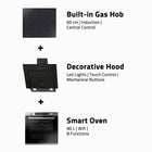Candy Built In Hob + Decorative Hood + Oven 80L