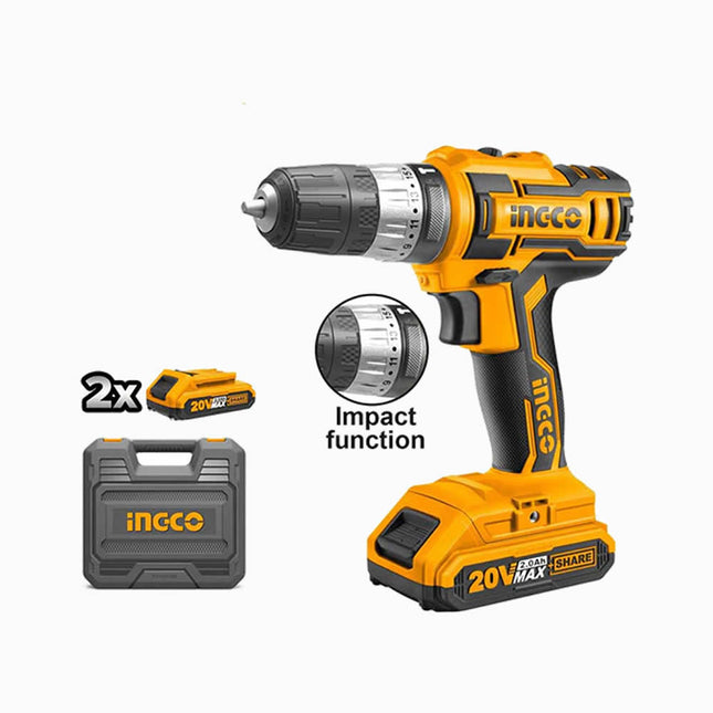 Ingco Lithium-Ion Impact Drill 20V