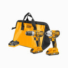 Ingco Lithium-Ion Cordless 2-Pc. Combo Kit 20V