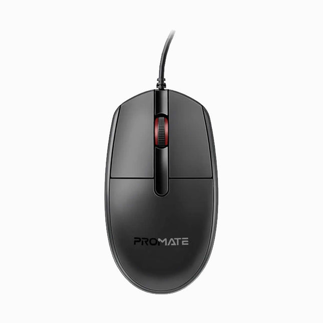 Promate Ergonomic Design Wired Optical Mouse