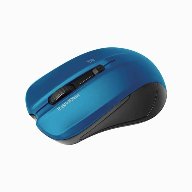 Promate Comfort Performance Wireless Ergonomic Mouse - Blue