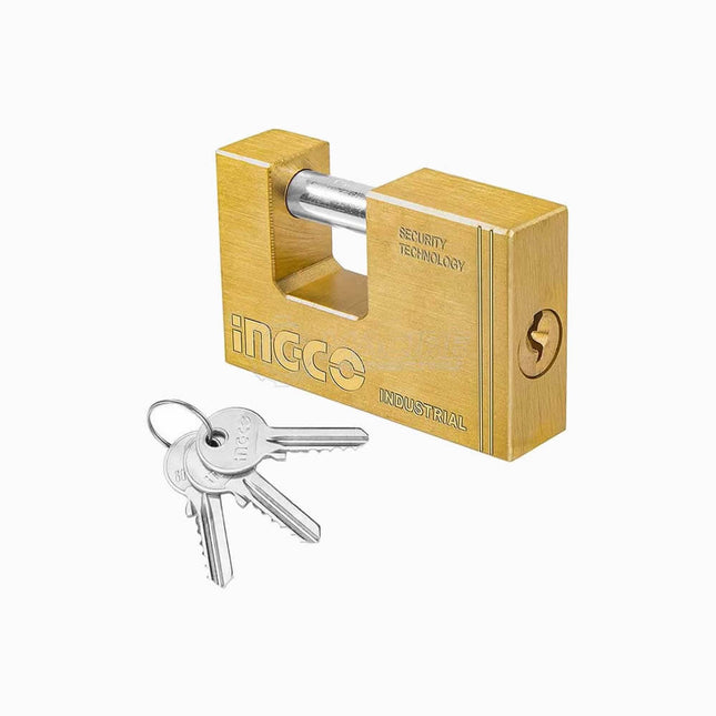 INGCO PADLOCK HEAVY DUTY BRASS BLOCK