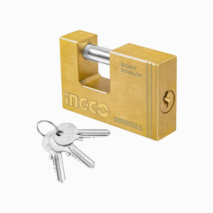 INGCO HEAVY DUTY BRASS BLOCK PADLOCK