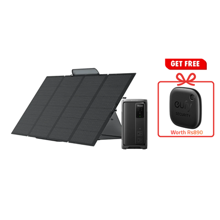 ECOFLOW DELTA 3 AIR 2000 UPS SOLAR GENERATOR + 400W PORTABLE SOLAR PANEL + Free eufy Smart Tracker