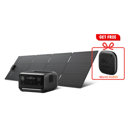 ECOFLOW RIVER 3 PLUS SOLAR GENERATOR + 60W PORTABLE SOLAR PANEL + Free eufy Smart Tracker