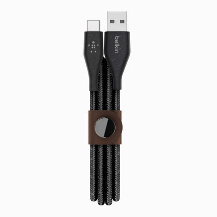 Belkin Duratek Plus Usb-C To Usb-A Cable With Strap 1M Black