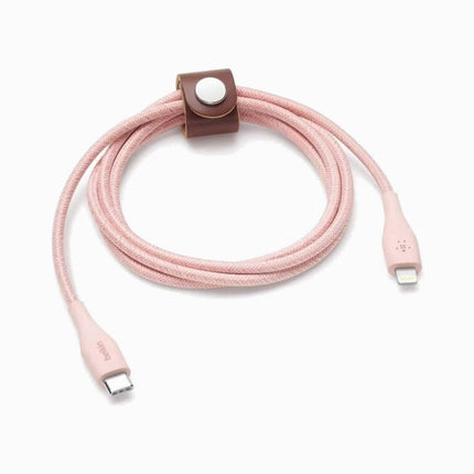 Belkin Duratek Boost?Charge? Usb-C To Ltg Cable With Strap 1M Pink