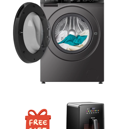 Hisense 8kg Front Loading Washing Machine with 5kg Dryer + FREE AIR FRYER H05AFBK1S3