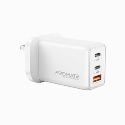 Promate Wall Socket Charger White (2XUSB-C 1XUSB-A)