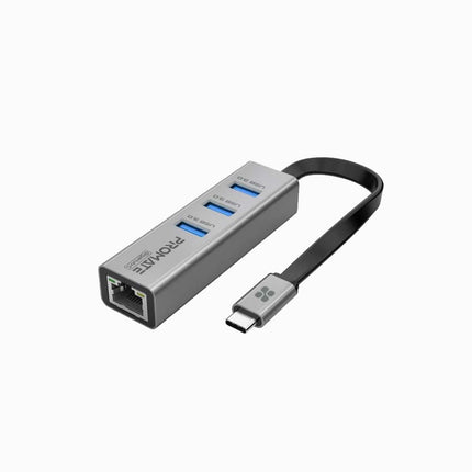 Promate multi port usb-c with ethernet adapter