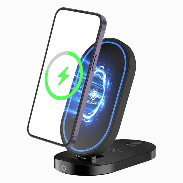Green Lion 3 In 1 Foldable Bracket Wireless Charger