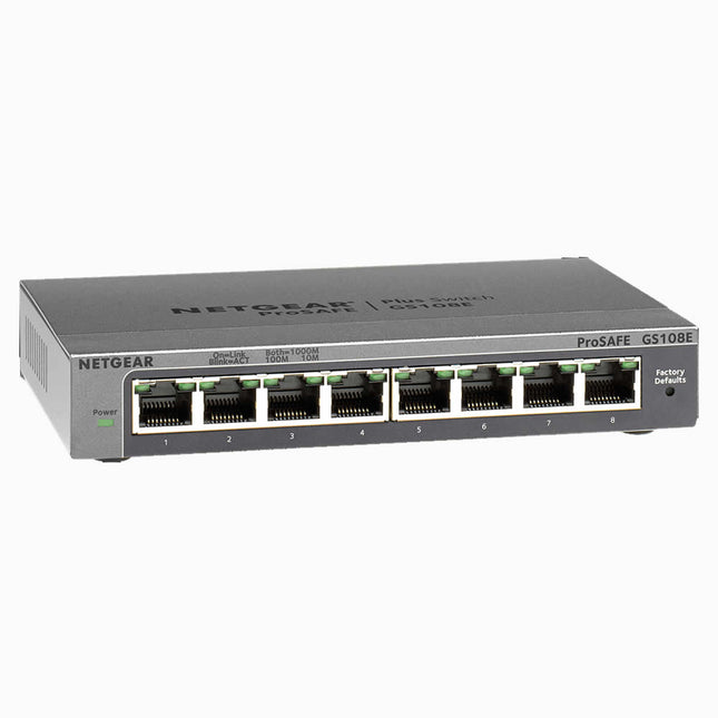 Netgear 8-Port GS108E Ethernet Unmanaged Plus Switch