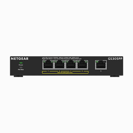 Netgear 5-Port Ethernet Unmanaged PoE Switch 83W