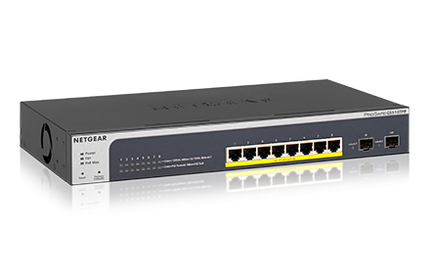Netgear 10/100/1000 8 Port PoE+ Smart Managed Gigabit switch with 2 SFP uplink ports (190W)
