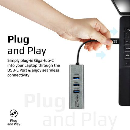 USB 3.0 Ports, 5Gbps Sync, 1000Mbps Ethernet as icons)  GIGAHUB-C_3