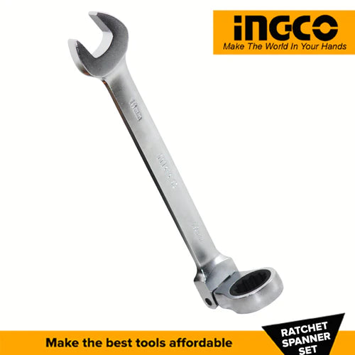 INGCO FLEXIBLE RATCHET SPANNER SET OF 8 PCS