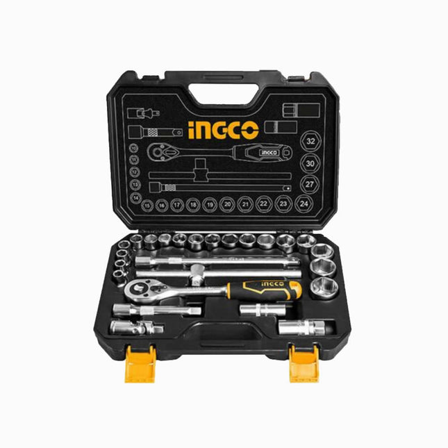 INGCO SOCKET SET  1\2" 25 PCS