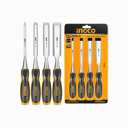 INGCO 4PCS WOOD CHISEL SET